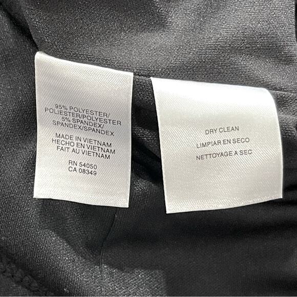 Evan-Picone Sleeveless Black Dress Sugar & Spice Drape Neck Ruffle Detail Size 8 - Picture 10 of 11